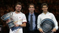 Stanislas Wawrinka a Rafael Nadal po finále Australian Open