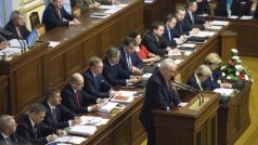 Prezident Miloš Zeman hovořil ve sněmovně před hlasováním o důvěře vládě