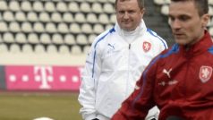 Pavel Vrba na svém prvním tréninku ve funkci reprezentačního trenéra