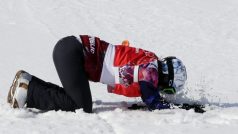 Eva Samková závod ve švýcarském Veysonnaz po pádu nedokončila (ilustrační foto)
