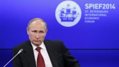 Ruský prezident Vladimir Putin na ekonomické konferenci v Petrohradu