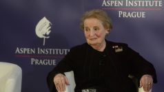 Bývalá americká ministryně zahraničí Madeleine Albrightová při vystoupení na výroční konferenci pražského Aspen institutu