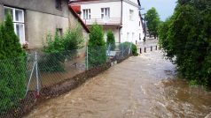 Blesková povodeň ve Svratce na Žďársku