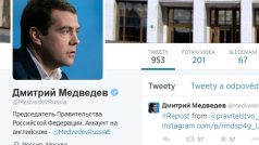 Oficiální twitterový účet premiéra Medvěděva