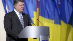 Ukrajinský prezident Petro Porošenko na oslavě Dne nezávislosti v Kyjevě
