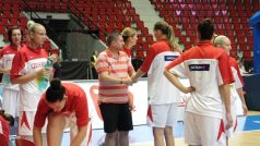 České basketbalistky v přípravě na zápas