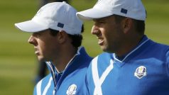 Rory McIlroy a Sergio Garcia, dvě hvězdy evropského týmu pro Ryder Cup