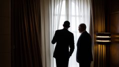 Zleva. Americký prezindet Barack Obama s izraelským premiérem Benjaminem Netanjahuem
