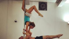 David Kotlaba a Iveta Rážová při pole dance