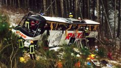 Německý autobus havaroval na dálnici A4 v centrálním Německu nedaleko Bad Hersfeldu