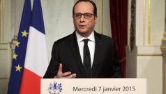 Francouzský prezident Francois Hollande ve svém vystoupení k teroristickému útoku na redakci satirického listu  Charlie Hebdo