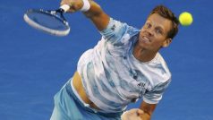 Tomáš Berdych v semifinálovém duelu s Andym Murraym