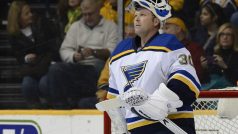 Gólman Martin Brodeur v dresu St. Louis Blues