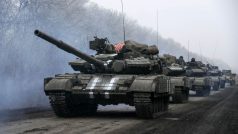 Tanky ukrajinské armády poblíž Debalceve