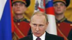 Ruský prezident Vladimir Putin při projevu na dni válečných veteránů