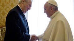 Prezident Miloš Zeman na návštěvě Vatikánu. Setkání s papežem Františkem