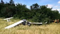 V Třebíči havarovalo dvoumístné letadlo