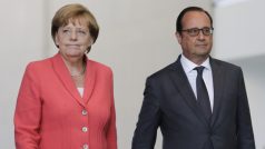 Německá kancléřka Angela Merkelová s francouzským prezidentem Francoisem Hollandem