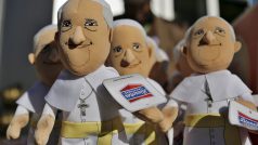 Ve Washingtonu byly k mání i plyšové postavičky papeže Františka