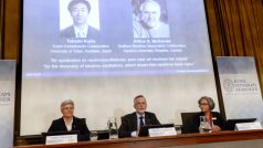 Nobelovu cenu za fyziku získali vědci Japonec Takaaki Kadžita a Arthur B. McDonald