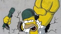 Graffitti s Homerem Simsonem - Simpsonovi - Homer Simpson