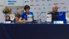 Rychlobruslařka Martina Sáblíková na tiskové konferenci k ukončení letošní rychlobruslařské sezony