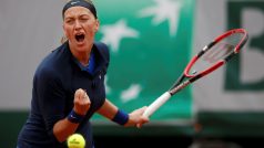 Tenistka Petra Kvitová při zápase na French Open