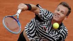 Český tenista Tomáš Berdych na grandslamu v Paříži