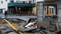 Bavorská obec Simbach am Inn postižená záplavami