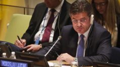 Slovenský ministr zahraničí Miroslav Lajčák při veřejném slyšení v centrále OSN