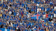 Fanoušci Islandu během fotbalového Eura