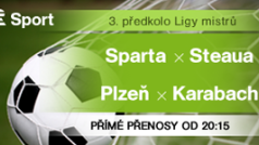 Prolínavé zápasy: Sparta - Steaua a Plzeň - Karabach