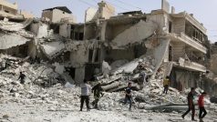 Boji zničený dům v syrském Aleppu