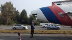 Letecký speciál Tu-154 má jednu ze zastávek na trase do leteckého muzea v Kunovicích i u Břuchotína nedaleko Olomouce