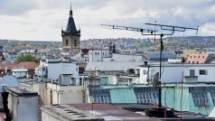 Výhled na Prahu ze střechy paláce Lucerna