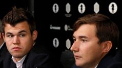 Magnus Carlsen a Sergej Karjakin