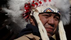 Zástupce indiánského kmene Siouxů v Severní Dakotě