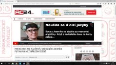 Reklama České spořitelny na dezinformačním webu.