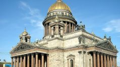 Katedrála svatého Izáka v Petrohradu.