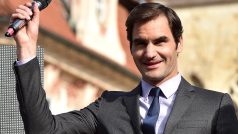 Roger Federer na Staroměstském náměstí