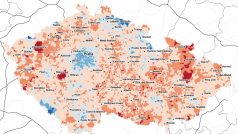 Mapa výsledků 2. kola prezidentských voleb v roce 2013