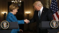 Schůzka amerického prezidenta Donalda Trumpa a německé kancléřky Angely Merkelové