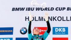 Gabriela Koukalová získala malý křišťálový globus za závody s hromadným startem