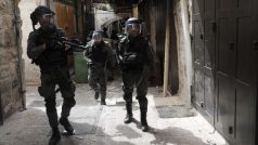 Izraelská policie v ulicích Jeruzaléma