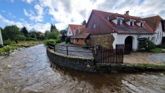 Benešov nad Černou na Českokrumlovsku po povodni