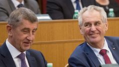 Premiér Andrej Babiš a prezident Miloš Zeman