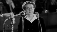 Milada Horáková při závěrečné řeči u soudu