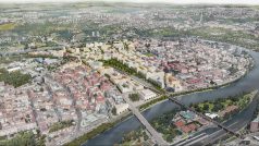Vizualizace nové pražské čtvrti Holešovice Bubny - Zátory