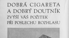 Reklama na kouření z rozhlasového časopisu Radio-Journal z poloviny třicátých let.