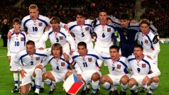 Český tým v baráži o účast na mistrovství světa 2002 proti Belgii.